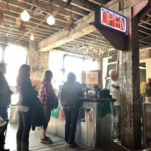 Pappi taking orders.