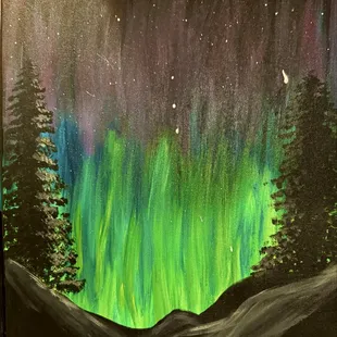 Northern lights ( I painted this)