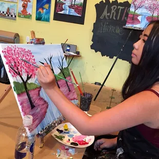 08.22.18 pink hues on the cherry blossom trees