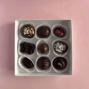 Hand-packed fresh truffles
