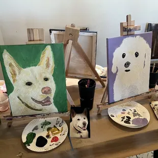 Our finished paintings!