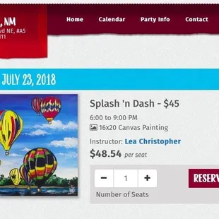 So much fun even if you're not an artist. There were stencils of balloon shapes available to guide our paintings.