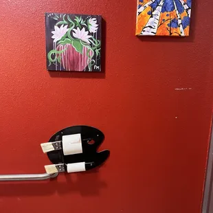 The bathroom toilet paper holders !