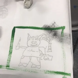 They told us to draw a pig lol that's what my BF drew lol