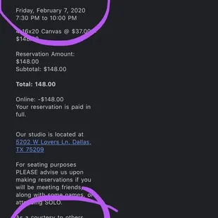 Confirmation email