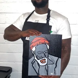 Painting of Marvin Gaye