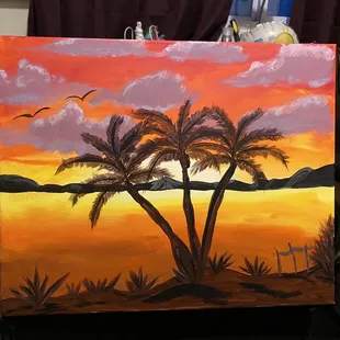 Sunset palms!