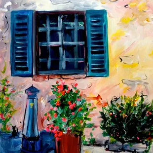 A little bit of Tuscany, can you see this hanging from your walls, something that you painted?