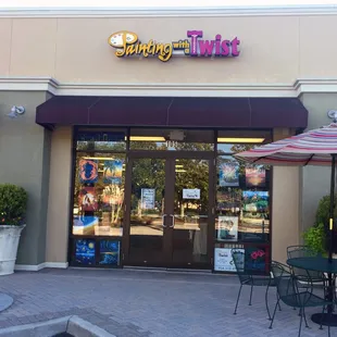 Our studio is located in the shopping center next to Tropical Smothie