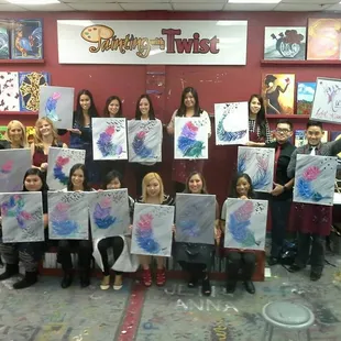 a feather with birds.