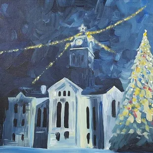 Granbury Town Square at Christmas