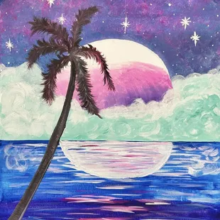 The sea and Palm tree