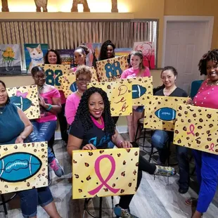 All we require is a 4 seat deposit to book your event! We can book up to 40 painters in our Main Studio and up to 16 in our Bungalow Studio!