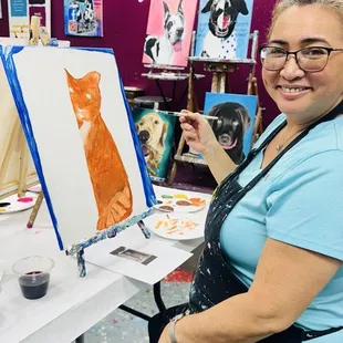 The start of the painting