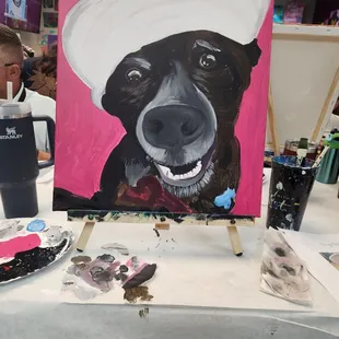 My painting in the paint your pet class