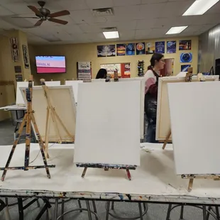 Classroom getting set up.