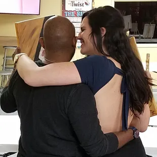 I think she likes him a little...