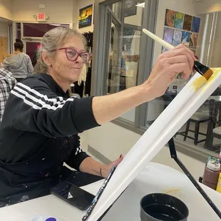 Diane working on her masterpiece