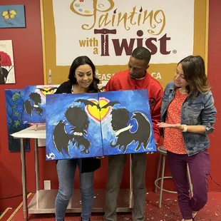 Looking at our masterpieces of art! Creativity is a beautiful thing!