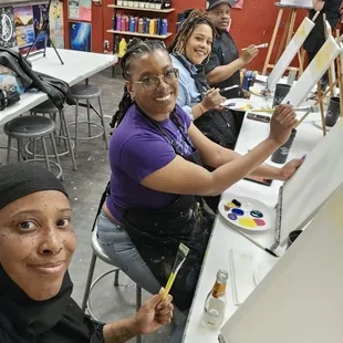 Birthday paint night for little sis!