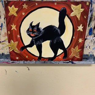 Finished &quot;Vintage Cat&quot; painting