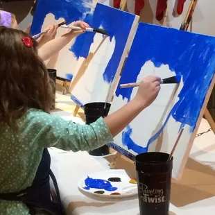 Painting a bowl of ice cream.