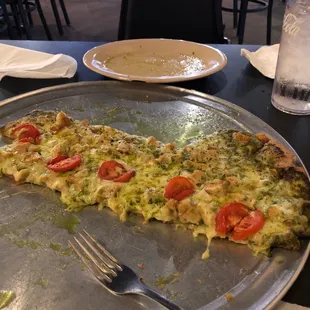 Chicken pesto half with tomato