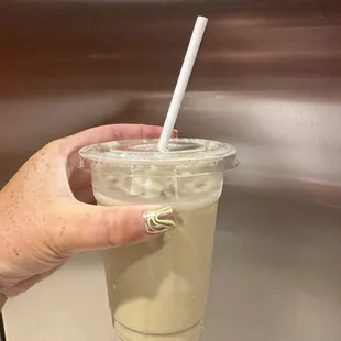 Another shot of the "matcha latte"