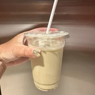 I was told this is a matcha latte. It tasted like coffee