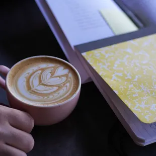 latte and studying