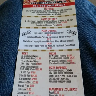 Excellent rib tips, The sauce was great. Pretty good pizzas don't forget the Rib Tips!