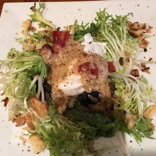 Burgundy Salad with Poached Egg