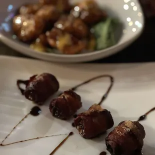 Bacon wrapped dates