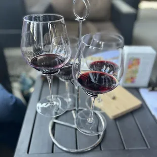 three glasses of wine