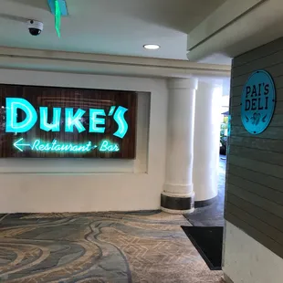 Next to Duke's Restaurant