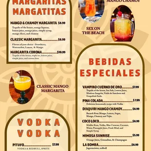 Drinking Menu