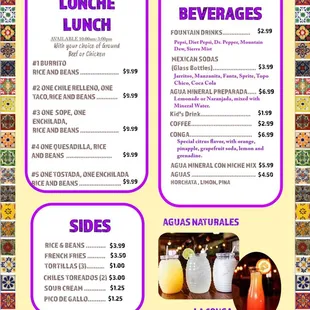 Paisa Town MENU