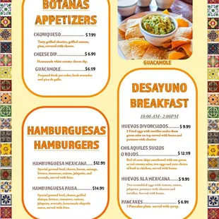 Paisa Town MENU