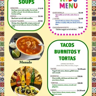 Paisa Town MENU