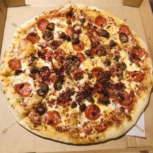Meat lovers large pizza