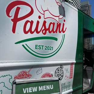 a view of a food truck