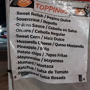 Unlimited Toppings on your dog