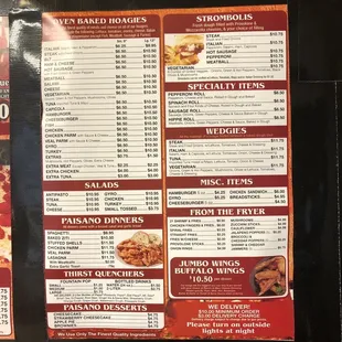 Menu #2 as of 5/1/2021