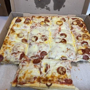 a pizza in a box
