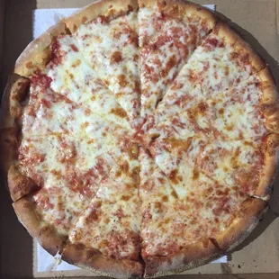 Large cheese pizza.