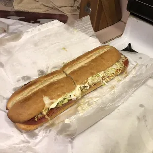 Italian Hoagie w both dressings...