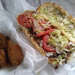 Steak Hoagie and Cheddar Shrimp Jammers. Awesome!!!