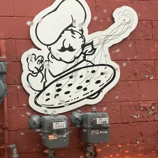a sticker on a wall