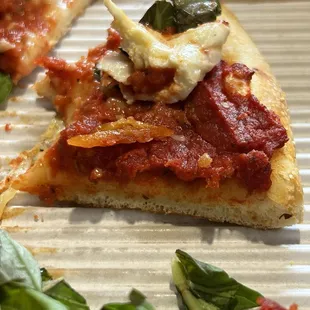 Slathered tomato paste