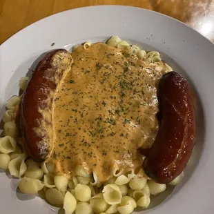Shell Pasta with Vodka Tomato Cream &amp; sausage